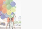 fiets met ballonnen